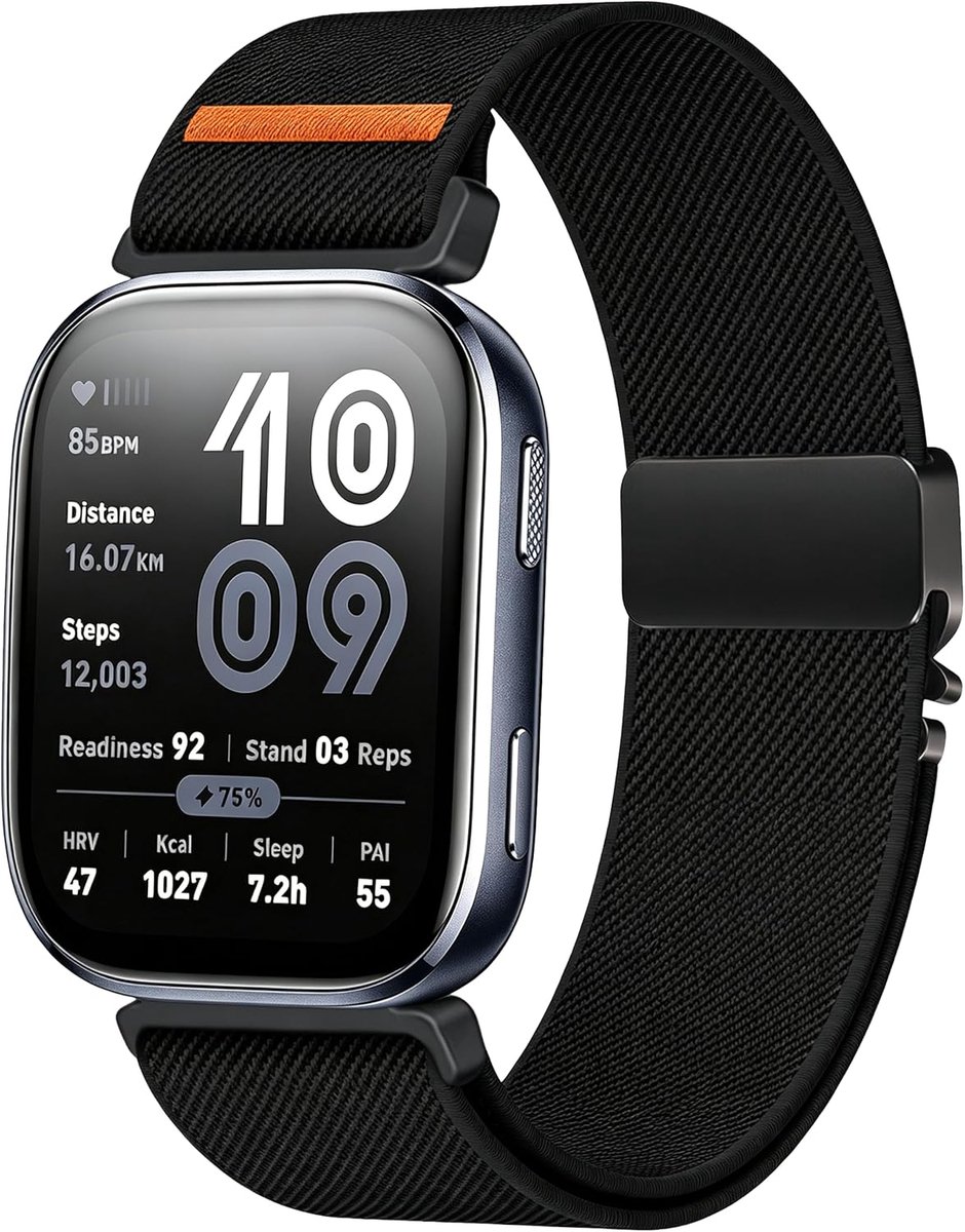 Nylon horlogebandje 22mm - elastisch - sportief - voor Amazfit en Coros horloges - ShopVlot