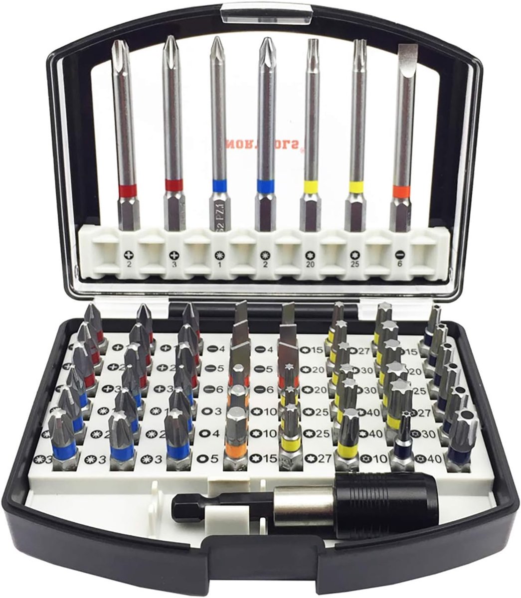 Schroevendraaierset 56-delig S2 - Magnetische Bit Houder - Hoogwaardige kwaliteit - Ideaal voor precisiewerk - ShopVlot