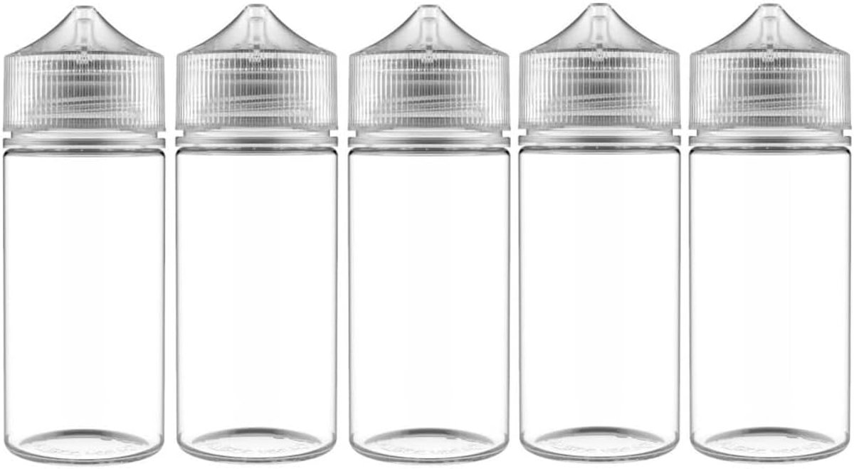 Lege fles 100ml - transparant PET - kindvriendelijke sluiting - ideaal voor unicorn fans - ShopVlot