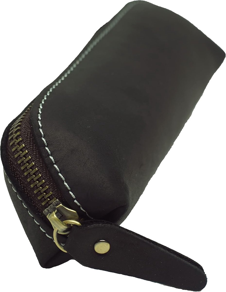 Pencil case 18 cm - leer - handgemaakt - ideaal voor studenten - ShopVlot