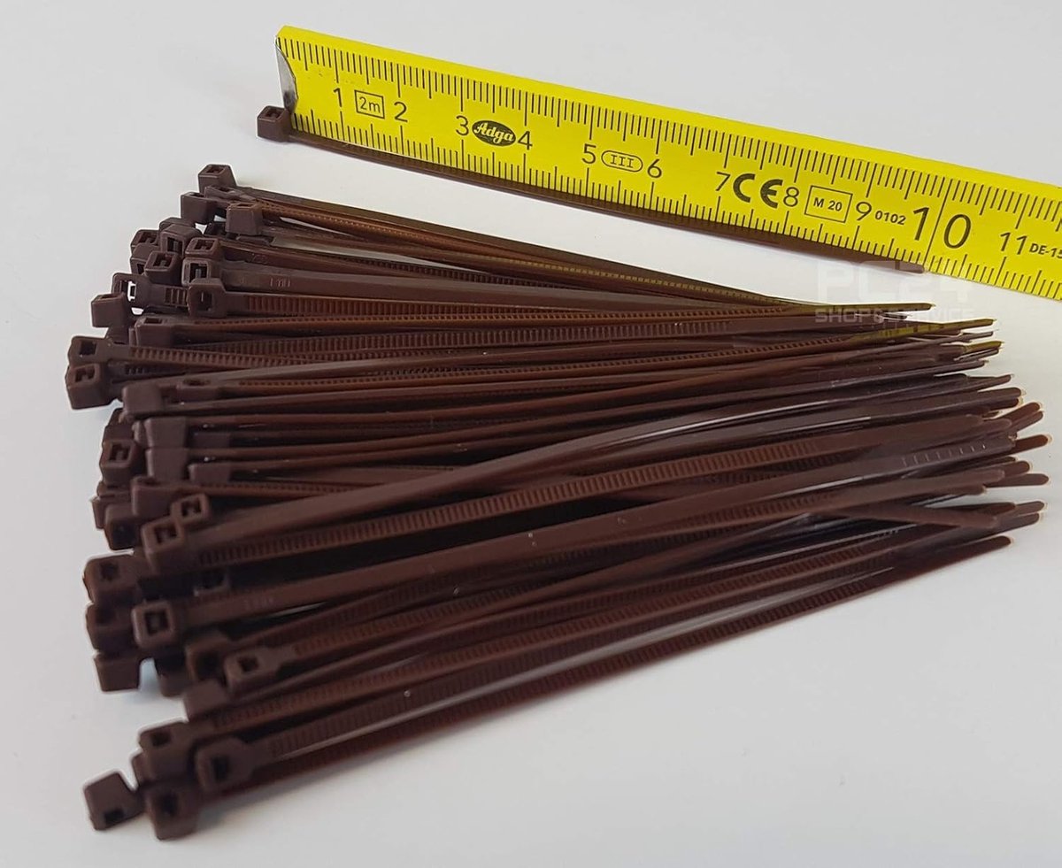 Kabelbinders 100mm - Bruin - Weerbestendig - Ideaal voor tuin en huis - ShopVlot