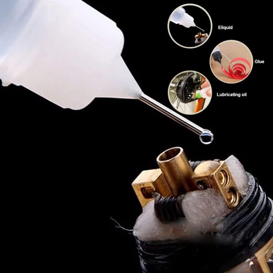 Flessen, Precision Tip Applicator Flessen, naald uiteinde dispenseren fles, dispenseren fles, knijpfles kleine, plastic fles, kleine plastic flessen voor het vullen, voor lijm inkt olieverf — afbeelding 2