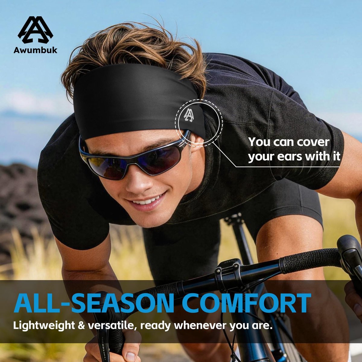 Sporthoofdband elastisch - 2 stuks - ademend - antislip voor fitness en hardlopen - SnelShoppen