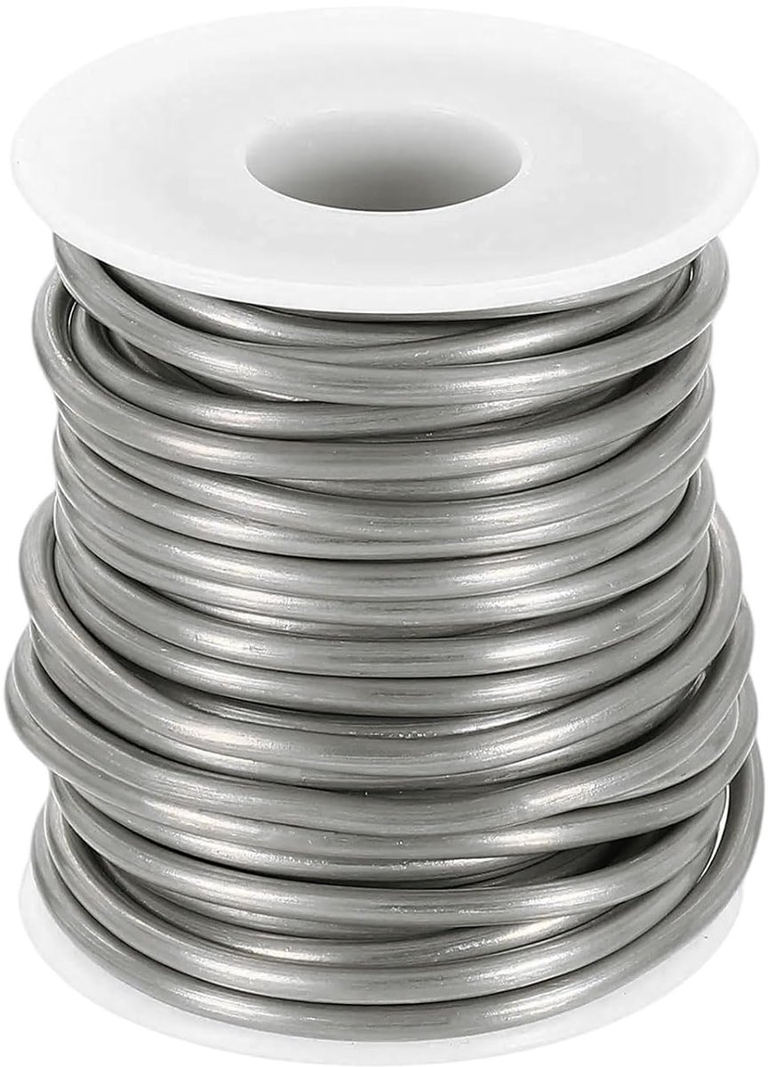 Draad, 3,0 mm, flexibel, flexibel, geanodiseerd metaal, sieraden, modelleerdraad voor het maken van sieraden, modelbouw, doe-het-zelf, zilverkleurig