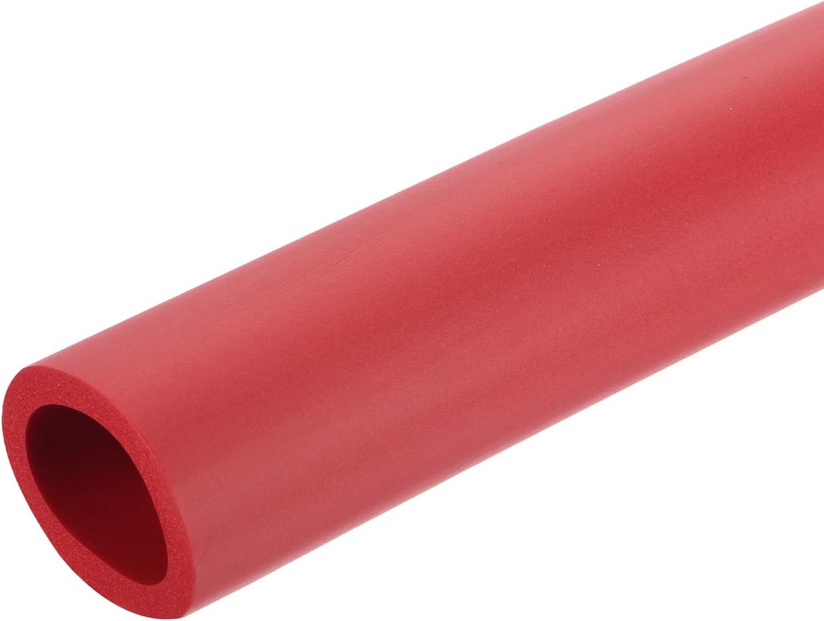 Buisisolatie schuimstof, diameter 25 mm isolatiedikte 5 mm verwarmingsbuisbekleding voor fitnessapparatuur, buizen, handgrepen (Rood)