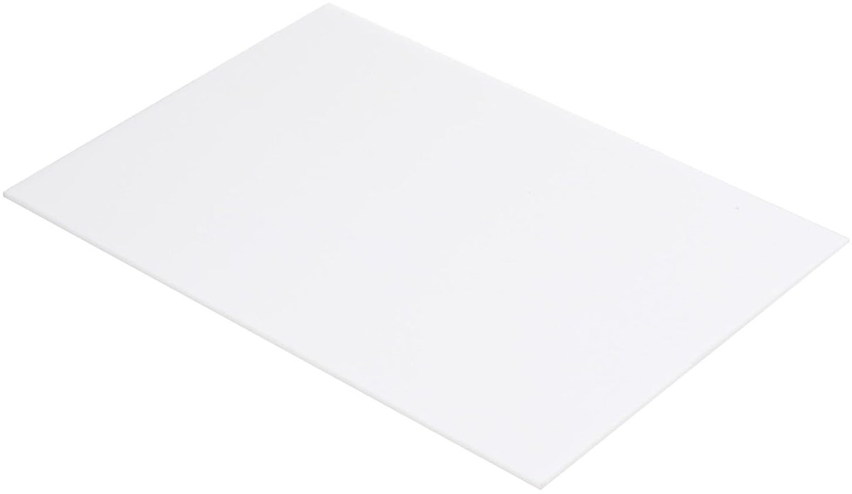 ABS kunststof plaat 25,4 x 20,3 x 0,1 cm ABS styreenplaten voor het bouwen van modellen DIY knutselplaten Wit 1 stuk