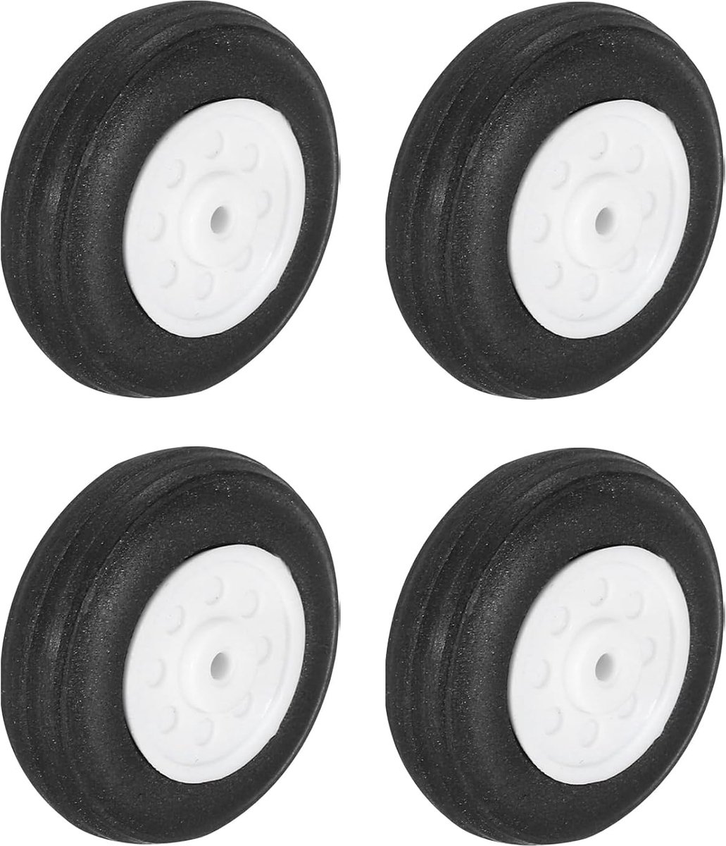4 stuks RC vliegtuigwielen, 1 inch OD RC vliegtuigonderdelen, wielen, modelvliegtuig, licht PU-schuimwiel, staartschuimwiel voor doe-het-zelf RC modelvliegtuig