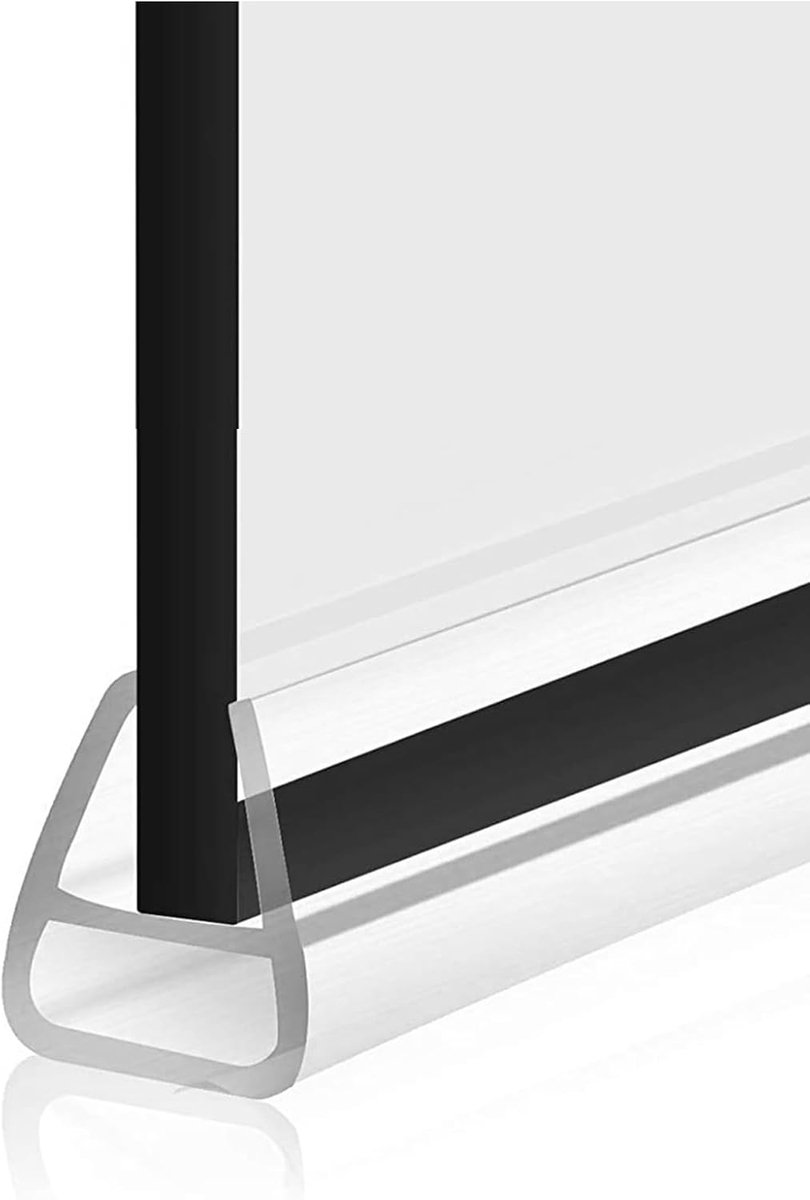 Afdichting voor douchedeuren, 200 cm, vervangende afdichting voor glazen deur, douchewand, badkuip, douchecabine, waterafstotend (6 mm)