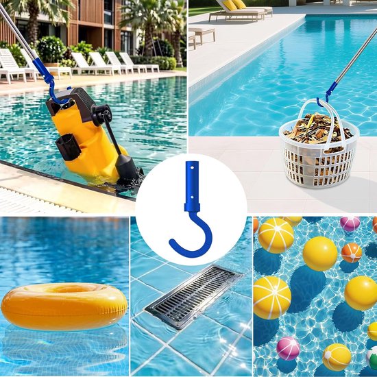 Haak voor zwembadrobot, accessoires haken voor zwembadrobots, zwembadhaken, stangen, accessoirehaken, zwembadrobots, draadloze zwembadrobots, compatibel met alle soorten zwembadreinigers (C) — afbeelding 3