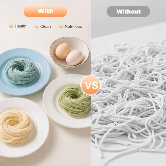 Pasta machine elektrisch 260W - volautomatisch met 9 accessoires - voor verse pasta en noedels - SnelShoppen — afbeelding 2