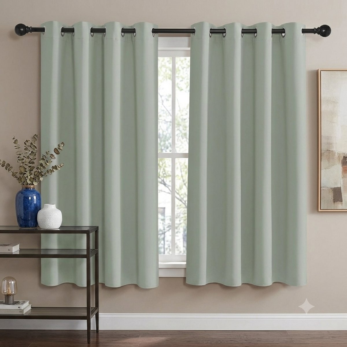 Maison Elara Verduisterende Gordijnen Kant en Klaar 2 Panelen 140x145 cm - Salingroen - Thermische Isolatie