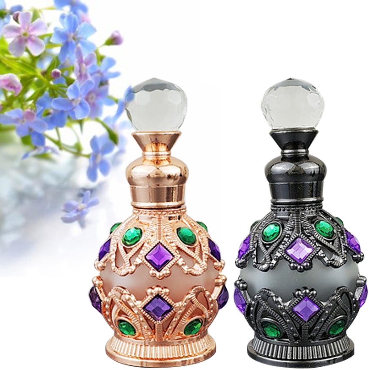 Dailygoods- Parfumfles Leeg 15 ml - Navulbaar - Vintage - Kristal - Hoogwaardig - BPA-vrij - Geurflacon