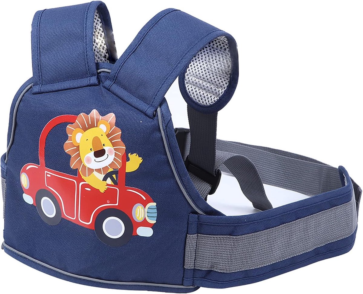 Kinder Veiligheidsharnas - Zitje Riem - Veilig Vervoer - Verstelbare Band - 1-10 Jaar - Donkerblauw