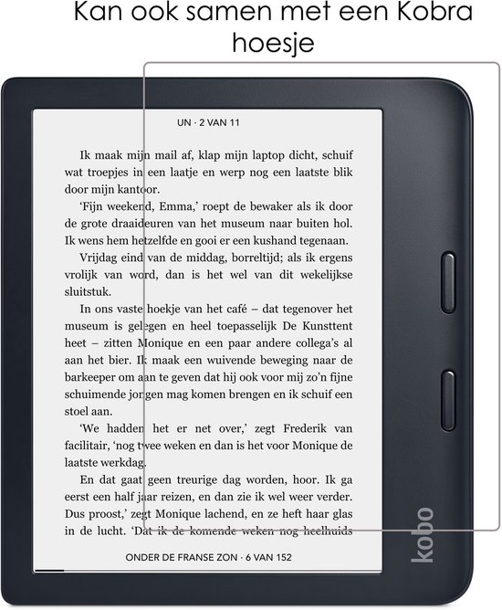Hoes Geschikt voor Kobo Libra 2 Hoesje Bookcase Cover Book Case Hoes Sleepcover Met Screenprotector - Kat — afbeelding 5