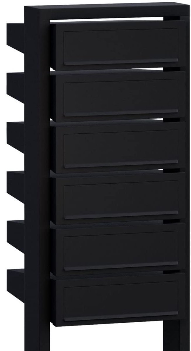 Dailygoods - Design brievenbus 'Stairs for Six' in roestvrij staal - Modern en functioneel brievenbussysteem