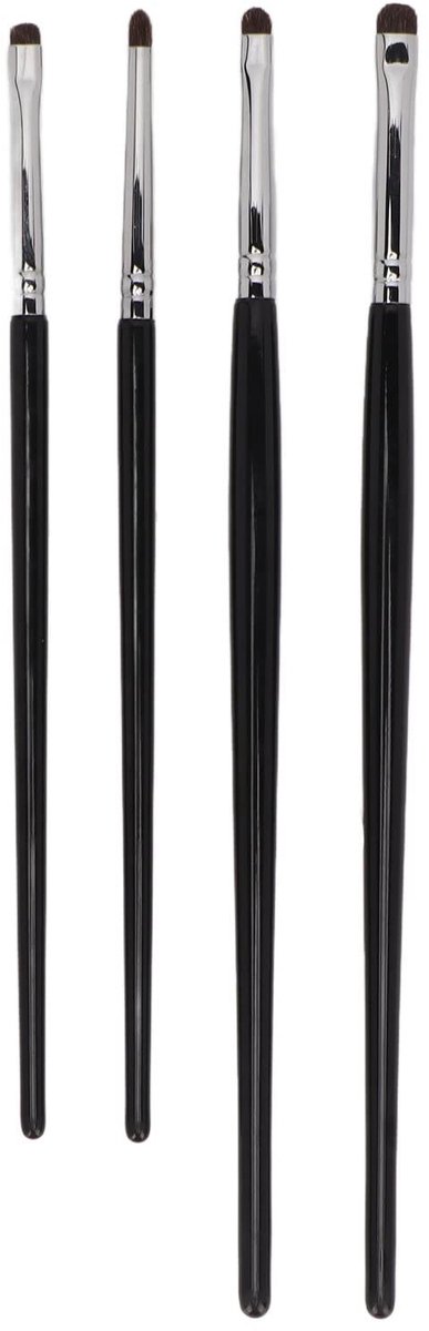 Dailygoods- Eyeliner Set 4 Stuks - Make-up Borstels - Oogschaduw Borstels - Langdurige Wenkbrauw - Dicht Haar - Kwaliteit en Service - Make-upborstels