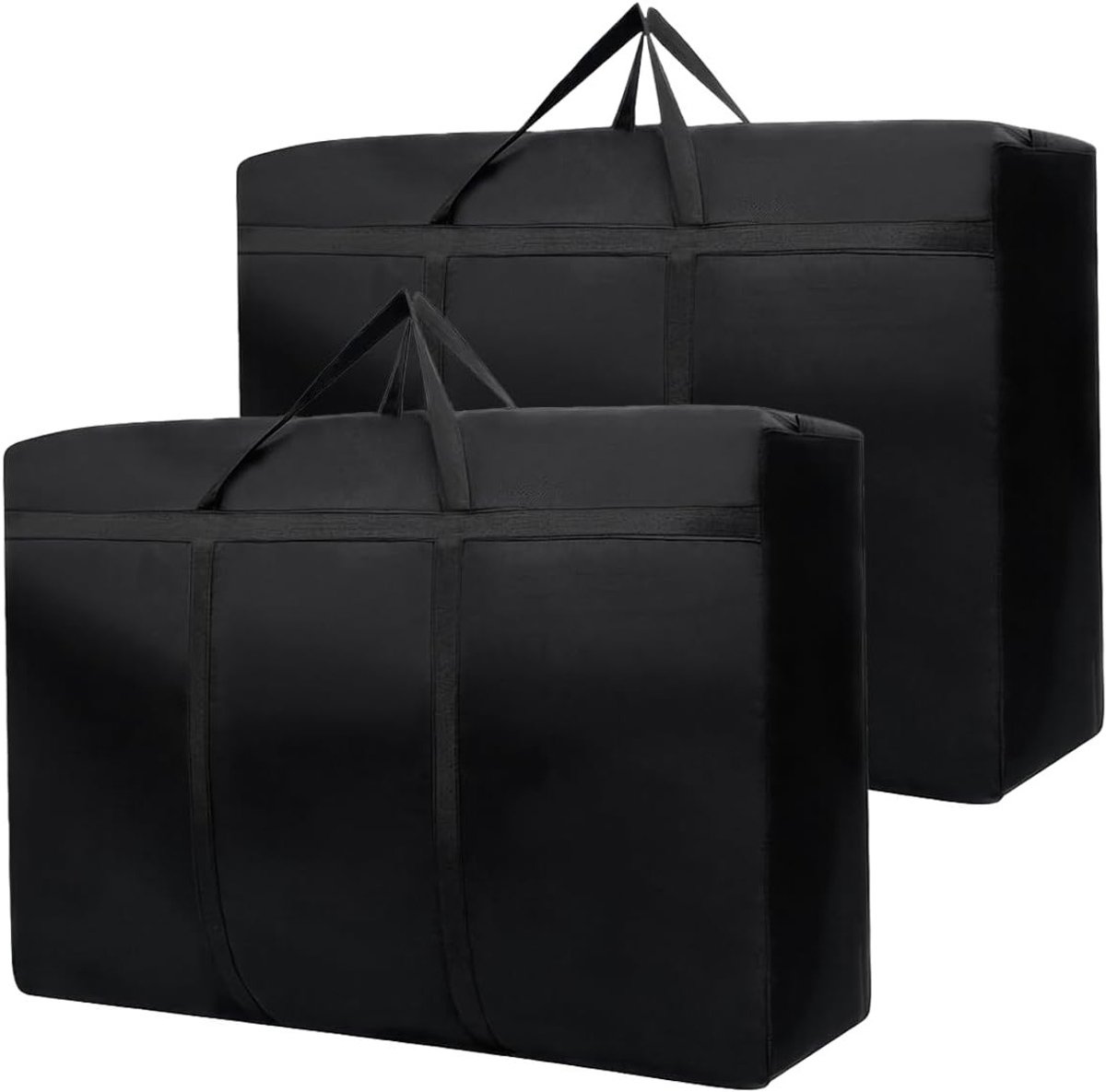Grote Opbergzakken met Ritsen, 80 x 46 x 24 cm, Ideaal voor Duvets, Kleding en Verhuizing