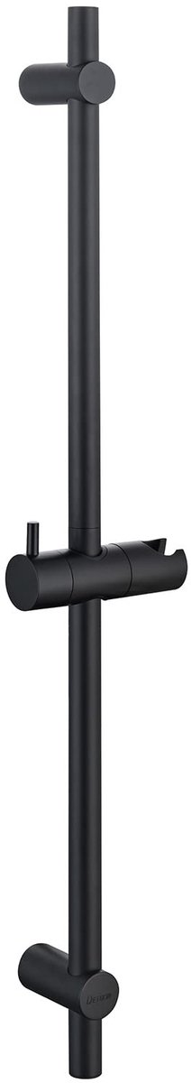 Dailygoods - Douchestang Zwart 70cm - met Douchekophouder en Variabele Wandbevestigingen
