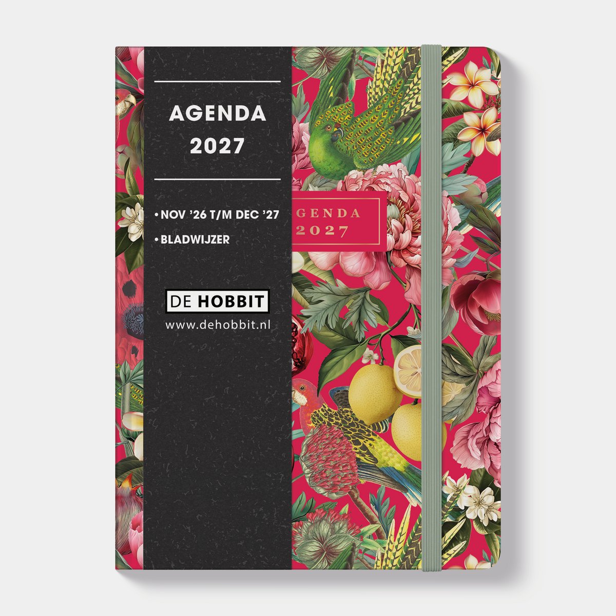 Hobbit - Soft Pocket Agenda 2027 - Agenda A6 (14 x 10,5 cm) - A6 agenda met zachte kaft - 1 week op 2 pagina's - Tropisch