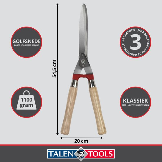 Talen Tools - Heggenschaar - Golfsnede - Premium - 54 cm van Talen Tools — afbeelding 2