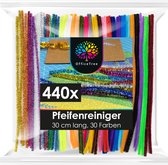 Verpakking met 440 pijpenragers in 30 kleuren, 30 cm lang.