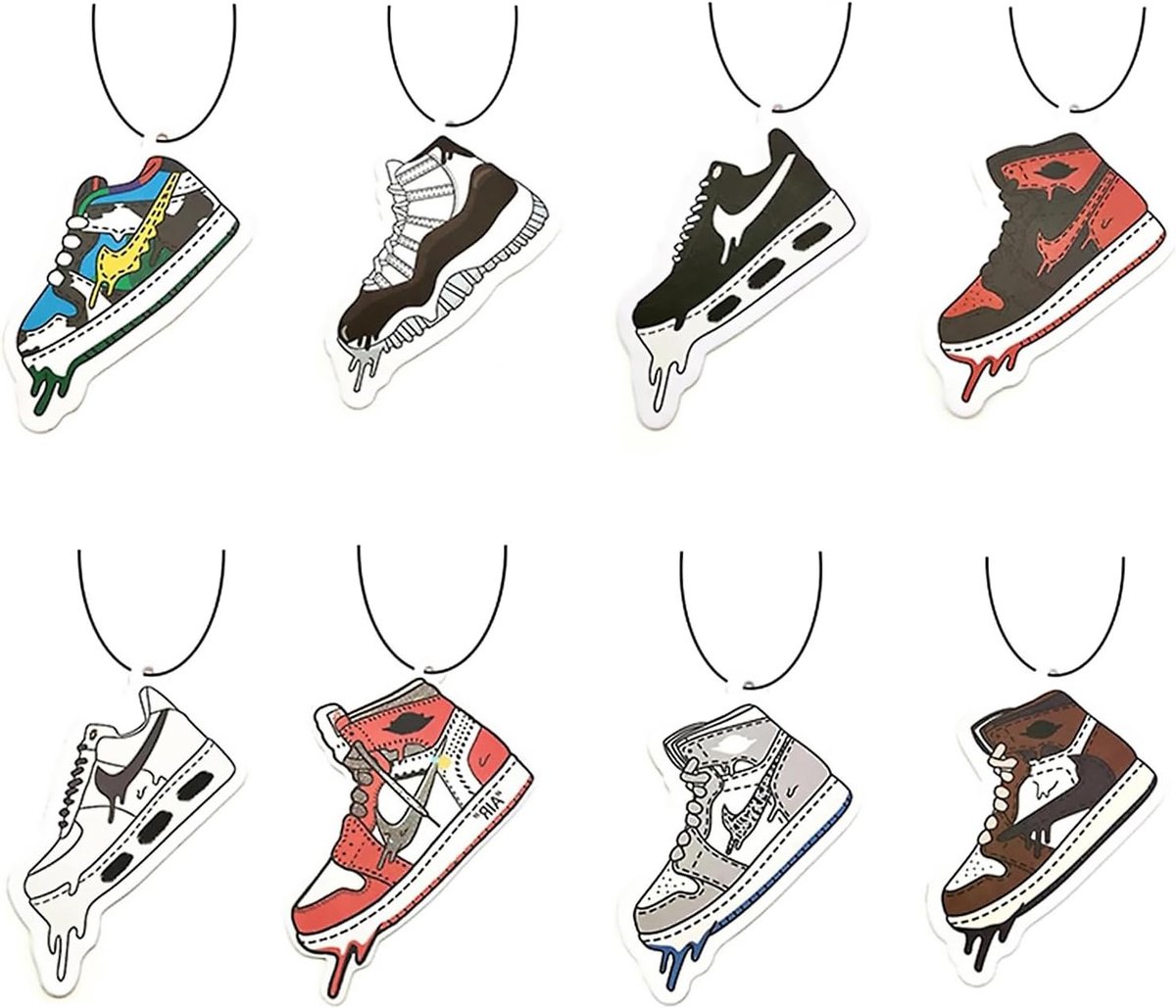 Persoonlijke geurboom voor auto, diverse sneakerstijlen, luchtverfrisser en geurdispenser, ideaal voor autoliefhebbers en sneakerfans