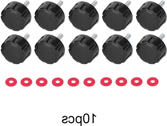10 Stuks Vis Grip Schroeven, Schroefkap Covers met Dichtingen voor Hengel en Spinning Reel Handvat — afbeelding 2