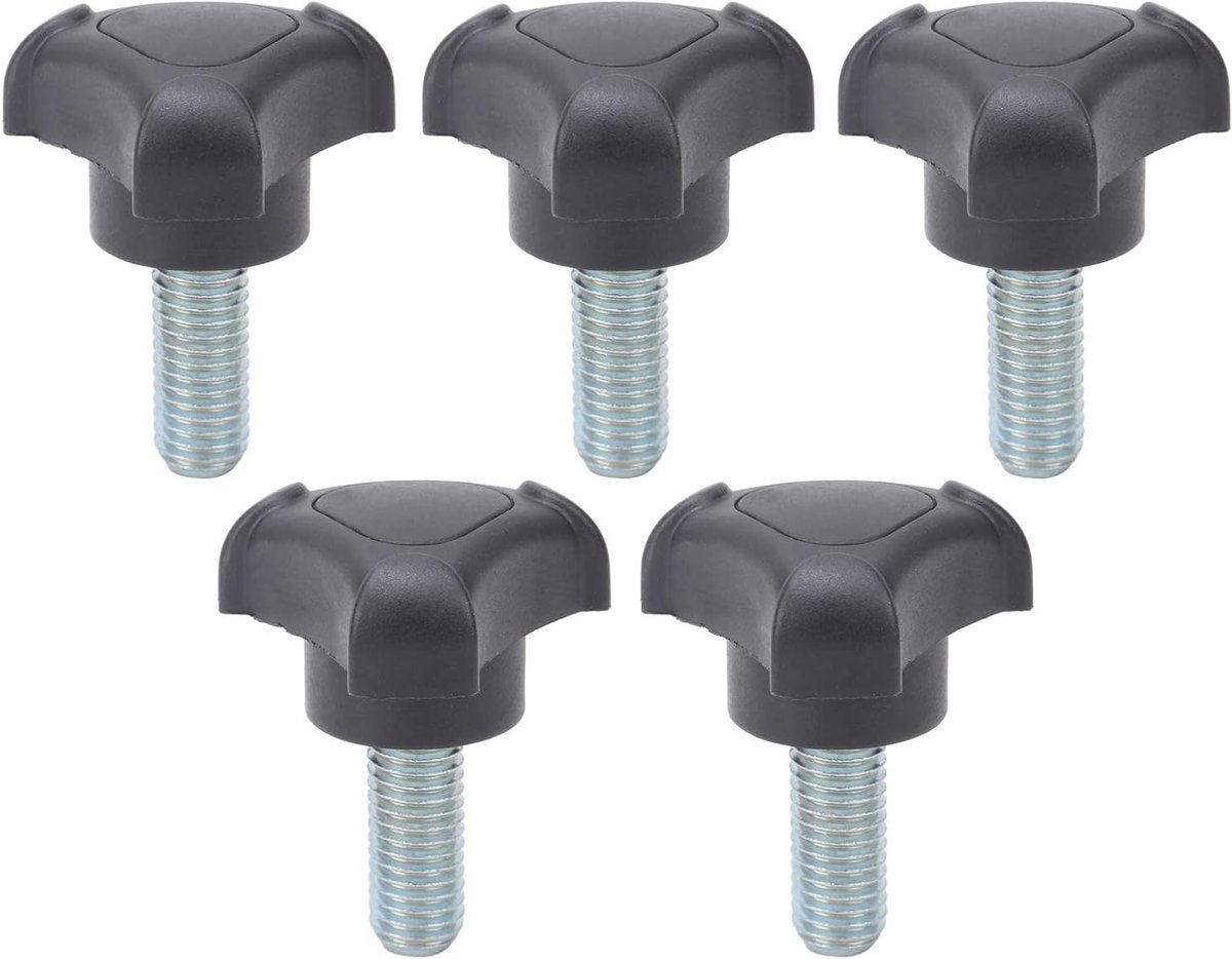 Set van 5 Triangulaire Grip Handvatten van 25mm met Knurled Schroeven voor Meubelmontage