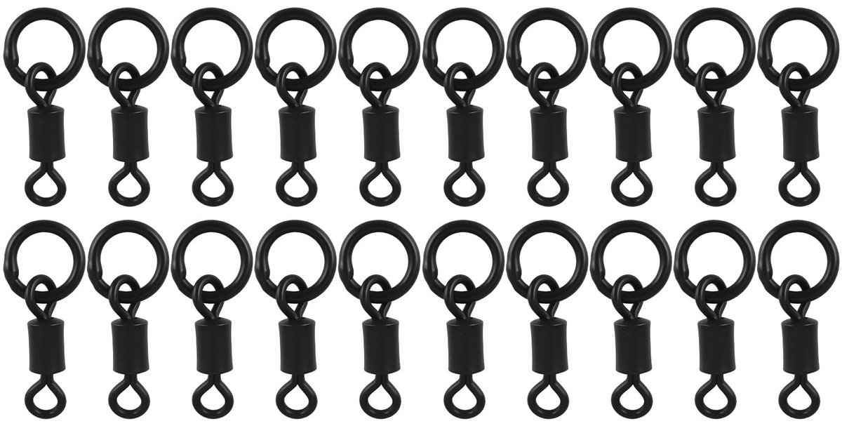 Dailygoods- Connector 20 Stuks - Swivel Quick Change - Figuur Acht Ring - Roestvrij Staal - 16x5,7x2,5 mm - Duurzaam en Corrosiebestendig - Visconnector