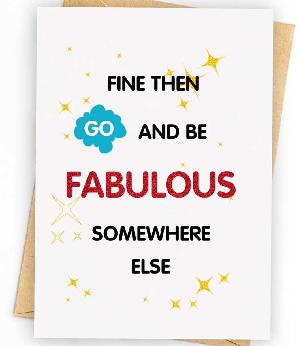 Dailygoods- Afscheidskaart Grappig - Wenskaart Collega - Humoristische Kaart - Afscheidscadeau - Blanco Kaart - 15 cm x 10 cm