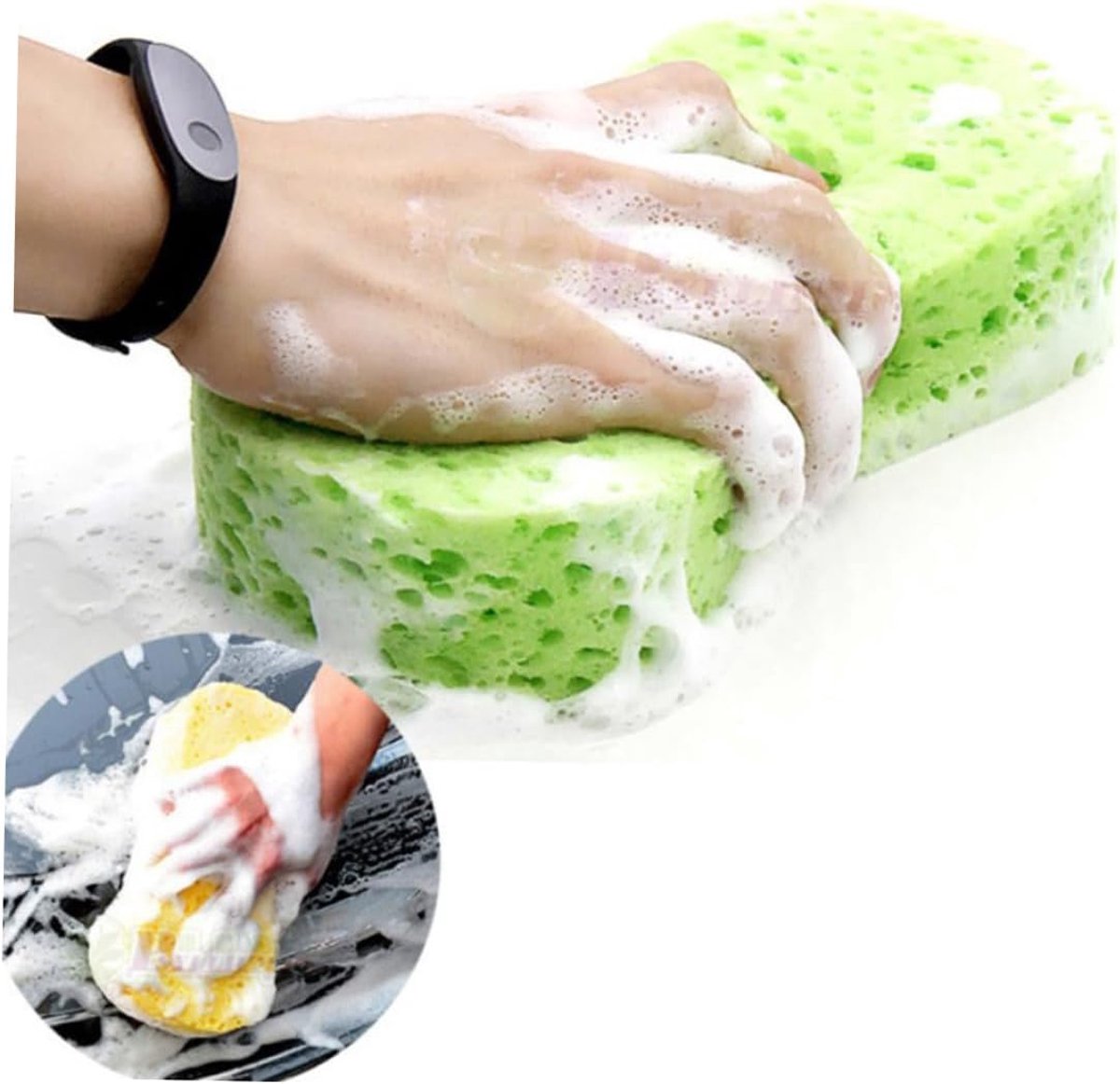 Schoonmaak Sponzen - Was Spons - Auto Reinigen - Hoge Dichtheid - 5 Stuks - Multicolor