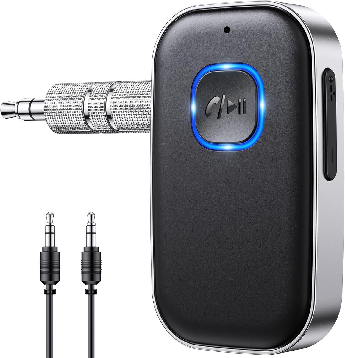 Bluetooth 5.3 Auto-ontvanger – 3,5 mm AUX Bluetooth-adapter met Draadloze Ruisonderdrukking – voor Auto-/Thuisstereo – voor Bedrade Hoofdtelefoon – voor Luidspreker – voor Handsfree