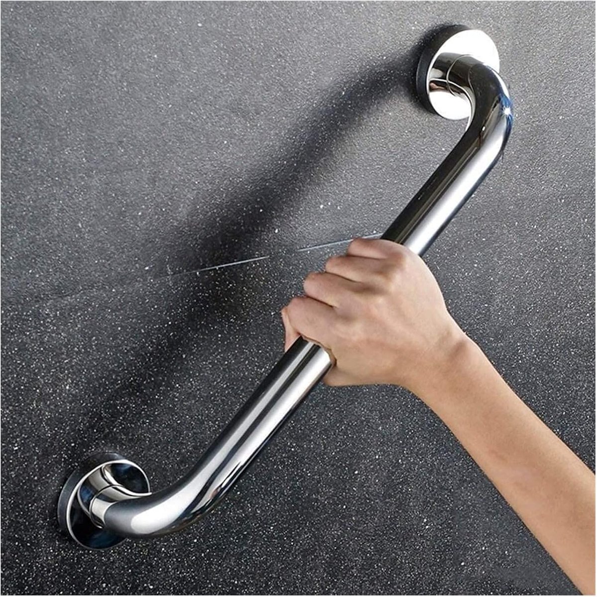 Badkamer Steunbeugel - Veiligheidsleuning Douche - Ondersteuning Thuis - Roestvrij Staal - 30cm - Gepolijst Chroom