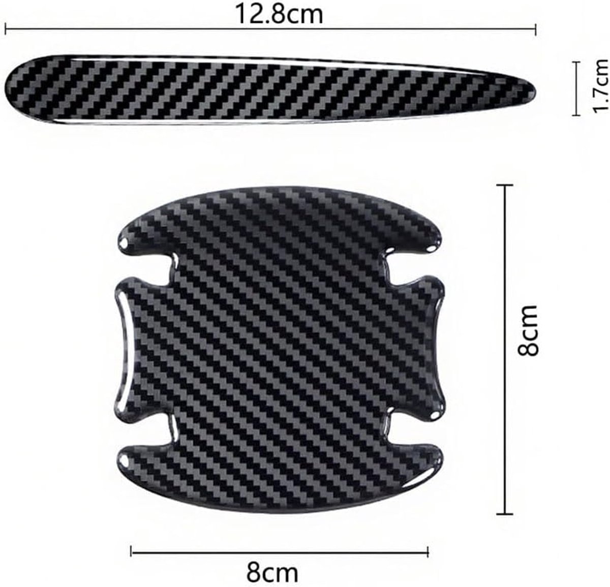 Deurbeschermers Set - Krasbescherming - Auto Beschermen - Siliconen Materiaal - 8 Stuks - Zwart