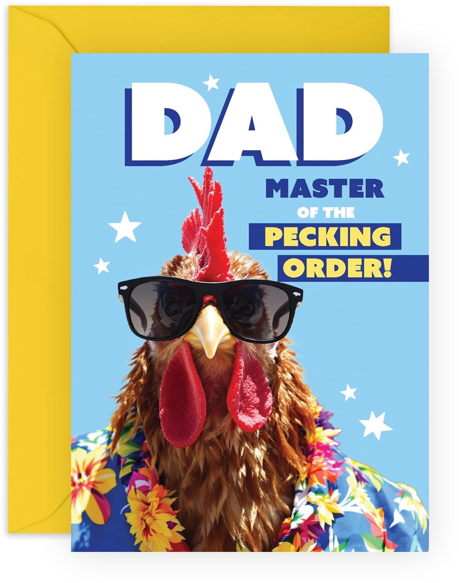 Dailygoods - Grappige Papa Verjaardagskaart met Retro Humor en Stickers