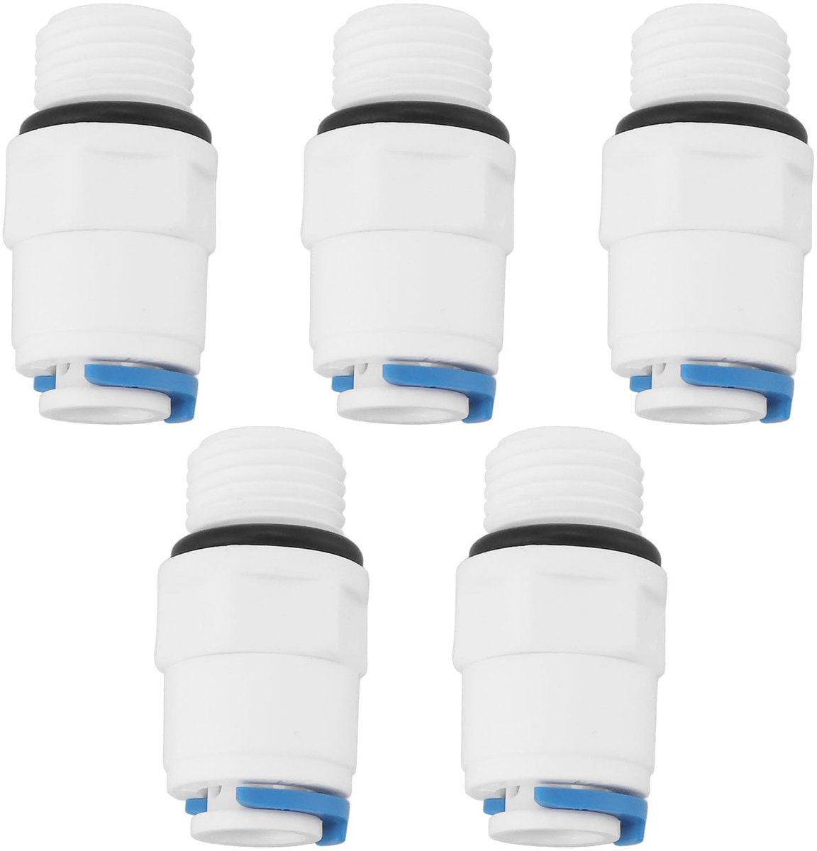 Dailygoods- Connector 1/4 Buitendraad - 5 Stuks - Pushfit Fittingen - Vervanging Filters - Waterfiltratie Systemen - Kunststof - Fitting