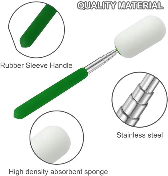 Telescopische Spons - Aardewerk Tool - Klei Bewerken - Verstelbare Lengte - 26-103 cm - Groen — afbeelding 3