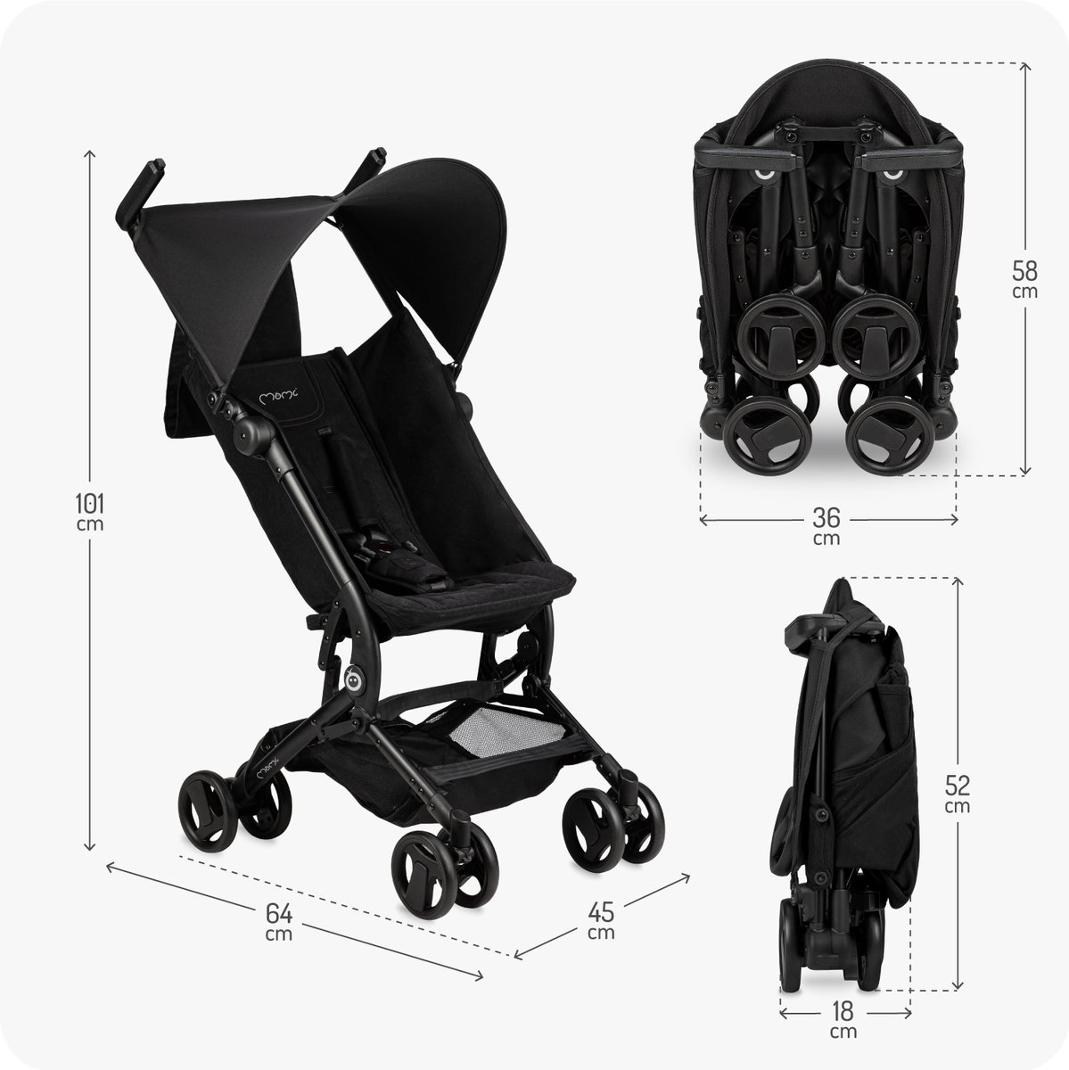MoMi GRACE Buggy - Inclusief Rugzak thumbnail 3
