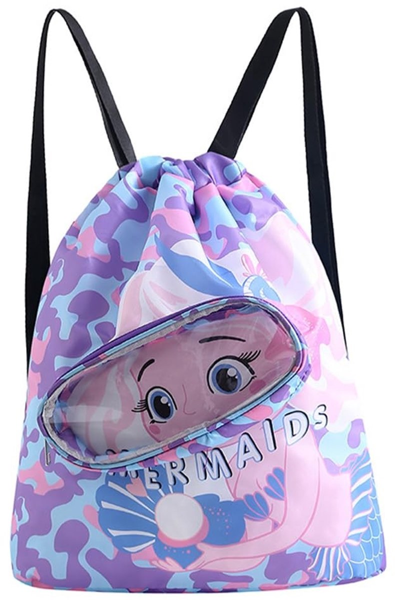 Dailygoods- Zwemtas Waterdicht - Gymtas - Kinder-Sporttas - Meisjesrugzak - Natte/Droge Scheidingszakken - Lichtgewicht en Duurzaam