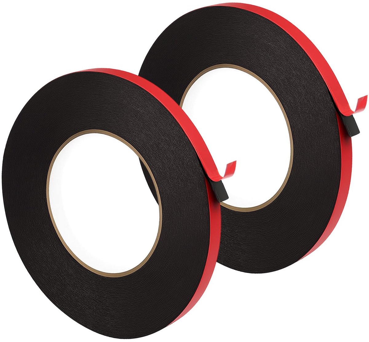 Dailygoods- Dubbelzijdig Plakband Extra Sterk - 1 cm × 10 m - 2 Stuks - Betrouwbare Hechting - Voor Huishouden/Kantoor - Geschikt voor Muur/Meubels - Hechtingsband