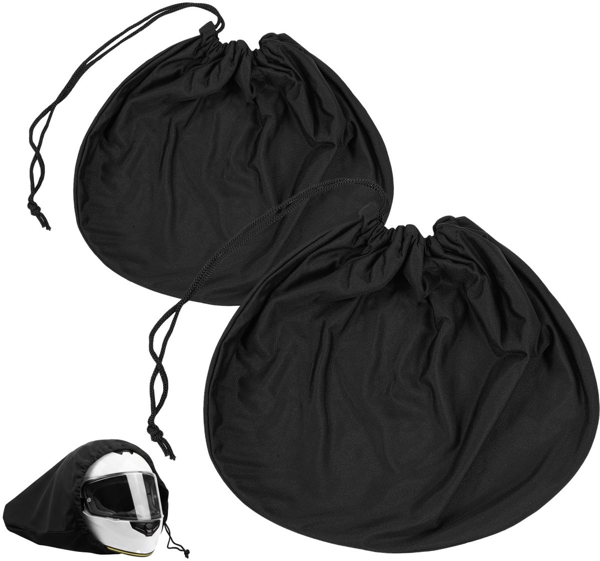 Dailygoods- Motorhelmtas Lichtgewicht - Helmtas met Slot - Opslag - 2 Stuks - Polyester - Afmetingen 17,71 × 43 cm / 15,74 × 30 cm