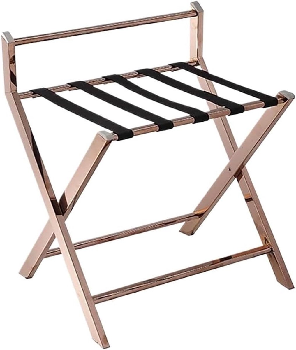 Bagagerek - Kofferstandaard - Reizen Organiseren - Opvouwbaar Ontwerp - 68x45x60cm - Goud