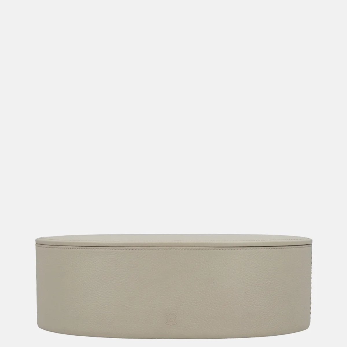 Chamada leren opbergbox ovaal effen L beige