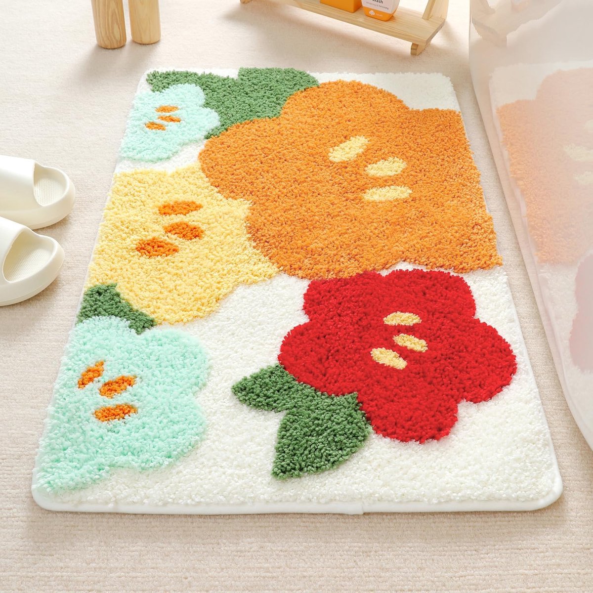 Molesun Cute Bath Mat Extra Soft Absorbent Non-Slip Comfortable Bath Mat Carpet for Bath Shower Bathroom Machine - ShopVlot