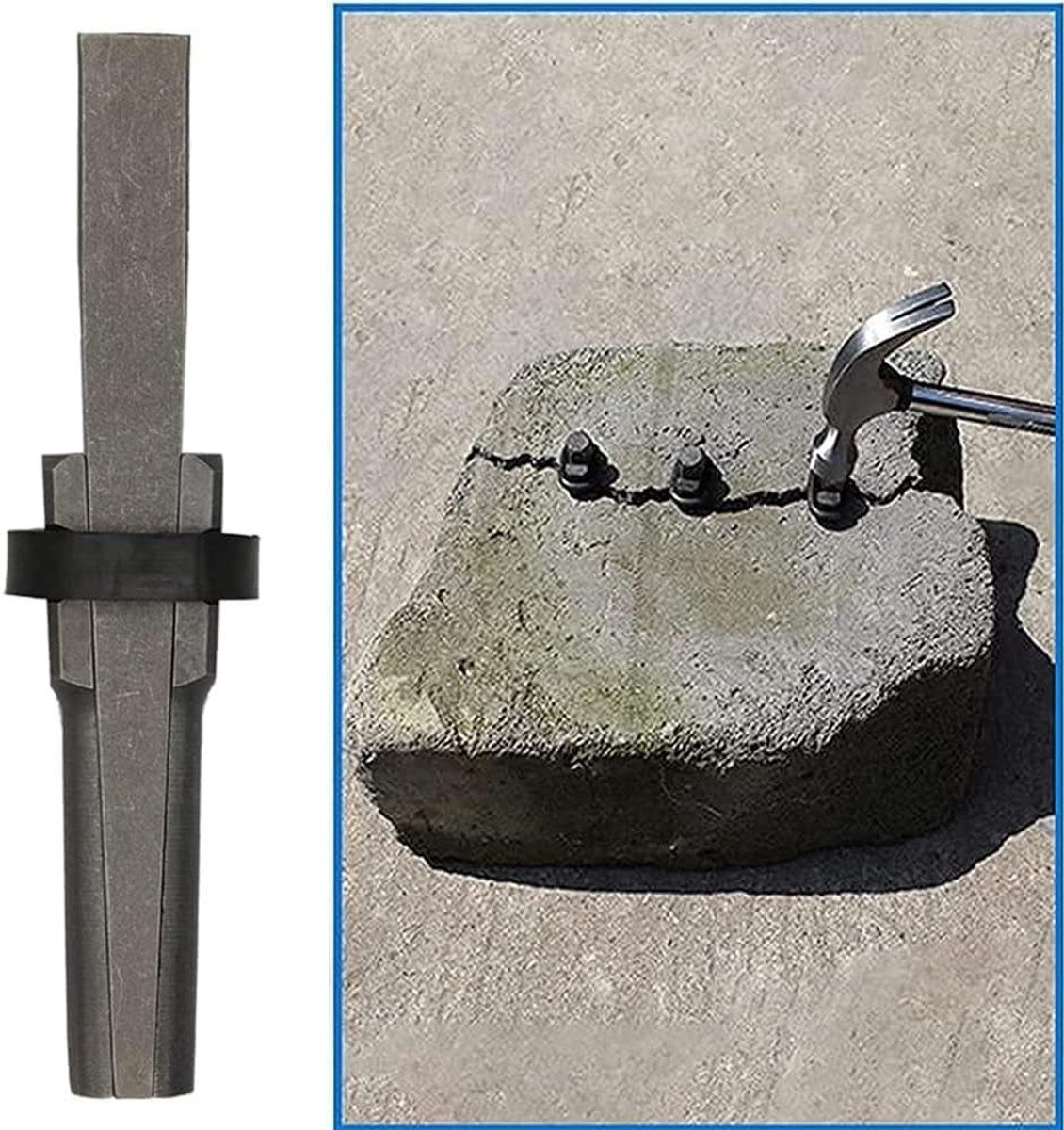 5-delige set handgereedschap voor het splijten van stenen, 16mm plugwiggen voor renovatie en sloopwerkzaamheden