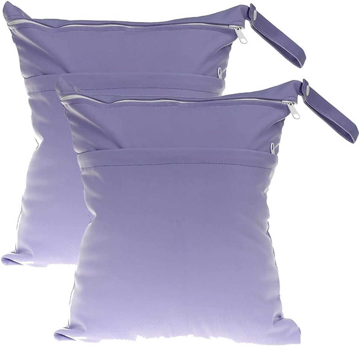 Kleurige dubbele wetbag voor luiers, set van 2, 30 x 36 cm, wasbare luiertassen, organizer voor natte en droge luiers, ideaal voor reizen en thuisgebruik