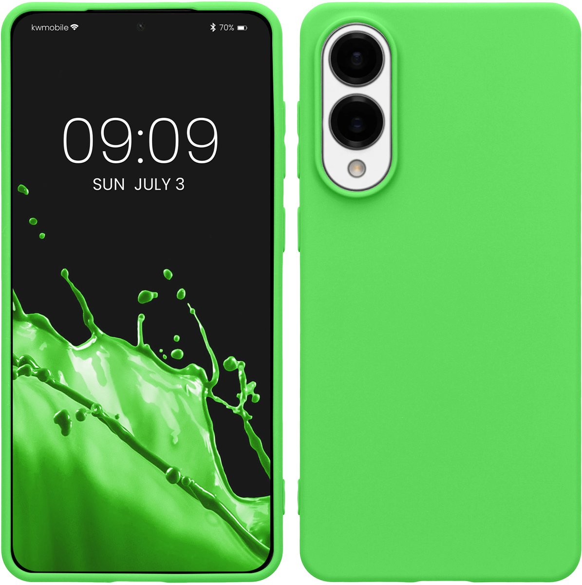 kwmobile telefoonhoesje geschikt voor Samsung Galaxy S25 Edge - Hoesje voor smartphone - Back cover in limoengroen