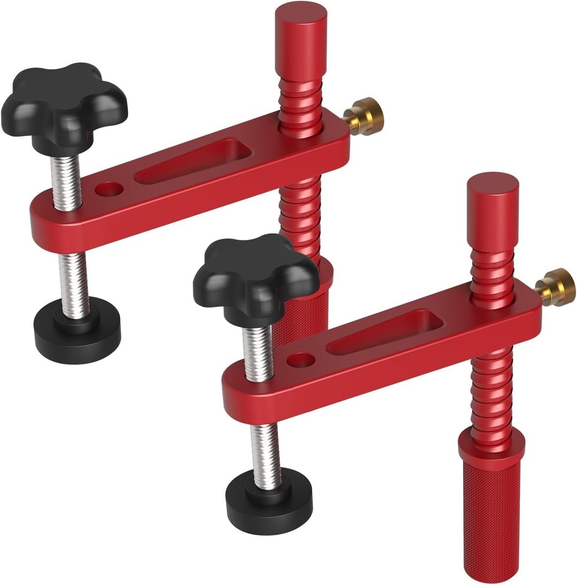 Set van 2 Stuks 20mm Werkbank Klemmen, Verstelbare Metalen Klemmen voor Houtbewerking, Snelle Actie Klemmen voor Werktafel en Projecten