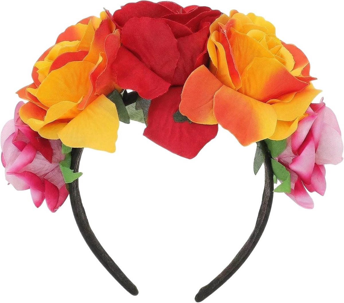 Mexicaanse Rozenbloem Kroon Haarband voor Halloween en Cosplay - Haaraccessoires voor Feestjes en Kostuums