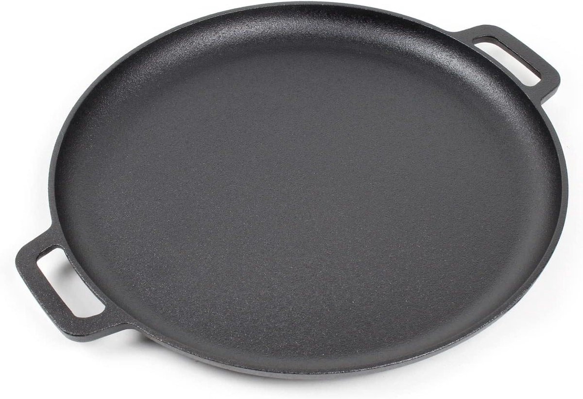 Gietijzeren koekenpan - Skillet pan - Buiten koken - Anti-aanbak effect - Ø345cm - Zwart